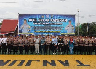 Kapolresta Tanjungpinang Pimpin Apel Gelar Pasukan Ops Zebra Seligi 2024
