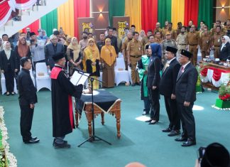 Tiga Pimpinan DPRD Kota Tanjungpinang Masa Jabatan 2024-2029 resmi Dilantik