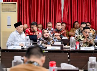 Bersama Gubernur Riau dan Kepala Daerah Se Riau, Bupati Kasmarni Audiensi ke Bappenas RI