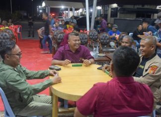 Sampena HUT Bhayangkara ke-79 , Bupati Kasmarni Buka Turnamen Domino