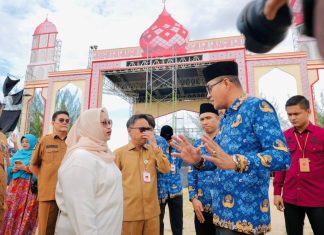 Sambut MTQ Riau 2025, Bupati Kasmarni Tinjau Astaka Utama