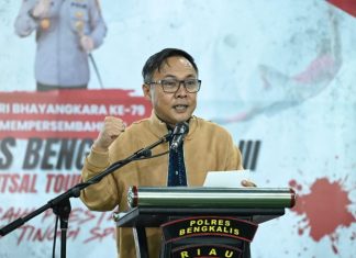 Sekda Ersan Hadiri Pembukaan Turnamen Futsal Kapolres Bengkalis Cup III 2025