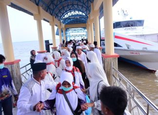Tiba Kampung Halaman, 174 Jemaah Haji Asal Bengkalis Disambut Hangat