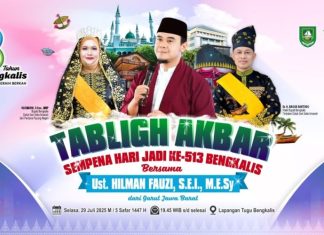 Spesial Hari Jadi ke-513 Bengkalis: Tabligh Akbar Bersama Ustadz Hilman Fauzi