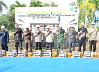 Wakil Bupati Bengkalis Hadiri Groundbreaking Gedung SKCK dan Command Center Polres Bengkalis