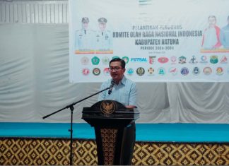 Pelantikan KONI Natuna 2026–2030, Sekda Boy Wijanarko Dorong Peningkatan Prestasi Olahraga