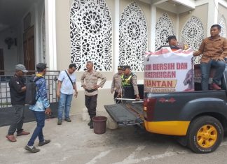 Aksi Nyata Polsek Siantan, Antar Air Bersih ke Wilayah Terdampak Kemarau