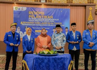 Bupati Kasmarni Hadiri Peringatan Hari Lahir dan Pelantikan PMII Bengkalis