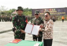 Sekda Bengkalis Hadiri Penutupan TMMD Ke-128 di Pinggir, Apresiasi Sinergi TNI dan Pemerintah Daerah