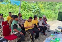 Momen Unik Polsek Siantan di Anambas, Nobar Piala Dunia Ditutup dengan Penanaman Jagung