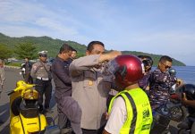 Polres Anambas dan Pemkab Kampanyekan Keselamatan Berkendara, Warga Dapat Helm Gratis