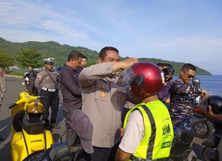 Polres Anambas dan Pemkab Kampanyekan Keselamatan Berkendara, Warga Dapat Helm Gratis