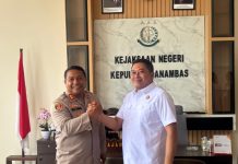 Silaturahmi Kapolres ke Kejari Anambas, Perkuat Koordinasi Penegakan Hukum