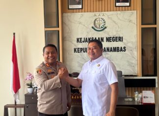 Silaturahmi Kapolres ke Kejari Anambas, Perkuat Koordinasi Penegakan Hukum