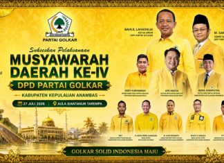 Siapa Bakal Pimpin Golkar Anambas? Pendaftaran Calon Ketua DPD II Dibuka 26 Agustus