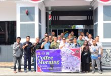 Bangun Komunikasi Lebih Erat, Lanal Tarempa Gelar Coffee Morning dengan Insan Media Anambas