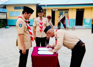 Wabup Raja Bayu Kukuhkan Pengurus Pramuka Anambas, Tekankan Pembentukan Generasi Berkarakter